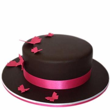 Butterfly Chocolate Fondant Cake 1 Kg.